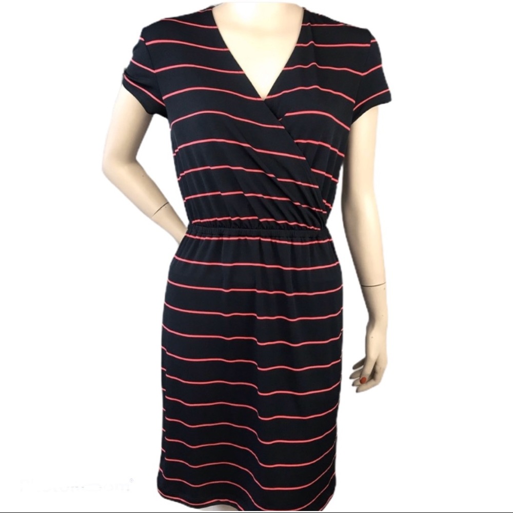 Banana Republic Cross Over Striped Dress